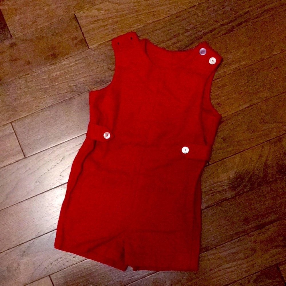 Boys Imp red wool romper size 4